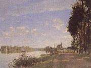 Claude Monet Riverside path at Argenteuil painting